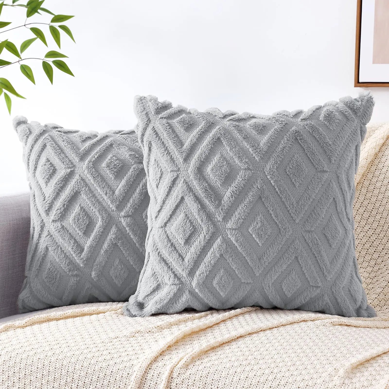 Velvet Throw Pillow Cover Set – 2 Pieces (45x45cm)