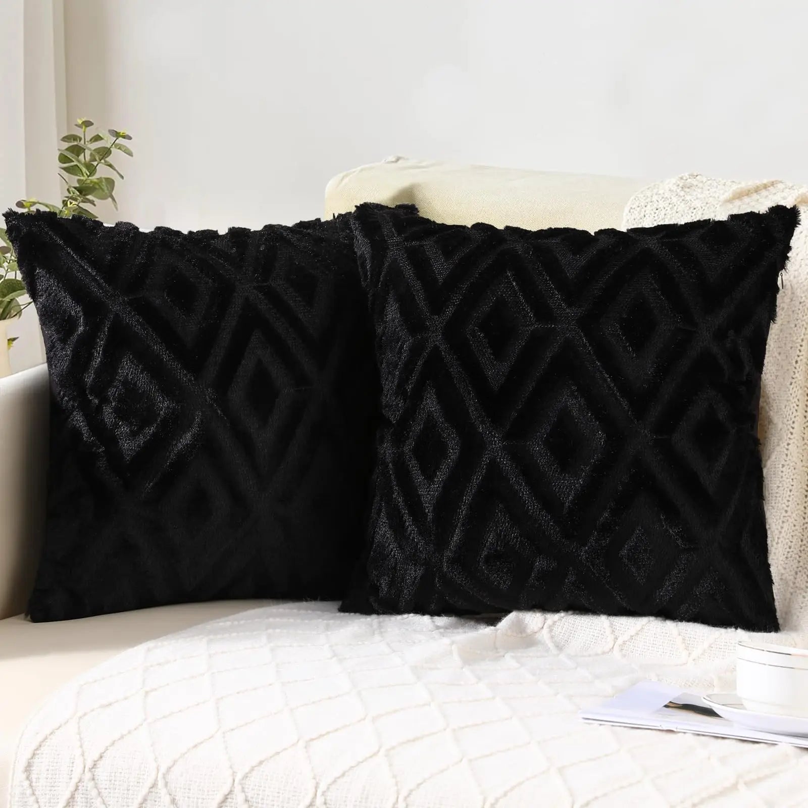 Velvet Throw Pillow Cover Set – 2 Pieces (45x45cm)