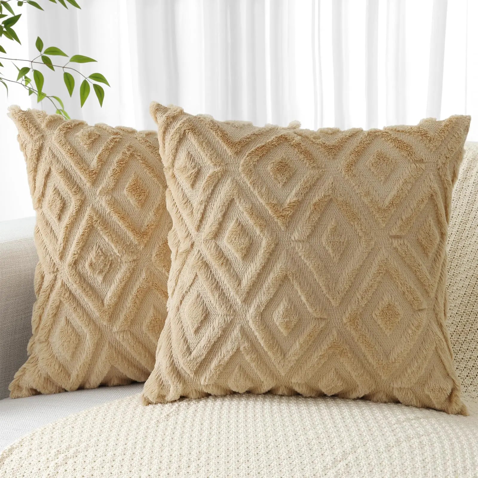 Velvet Throw Pillow Cover Set – 2 Pieces (45x45cm)