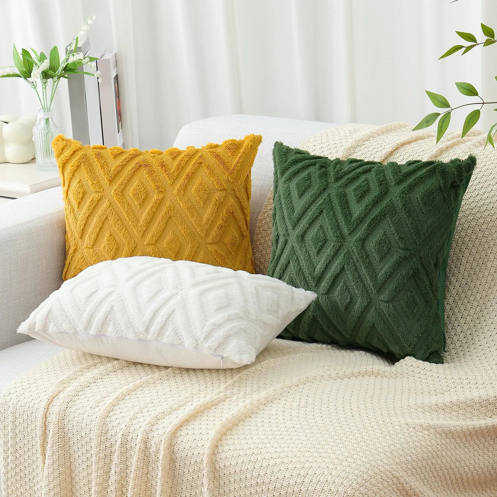 Velvet Throw Pillow Cover Set – 2 Pieces (45x45cm)
