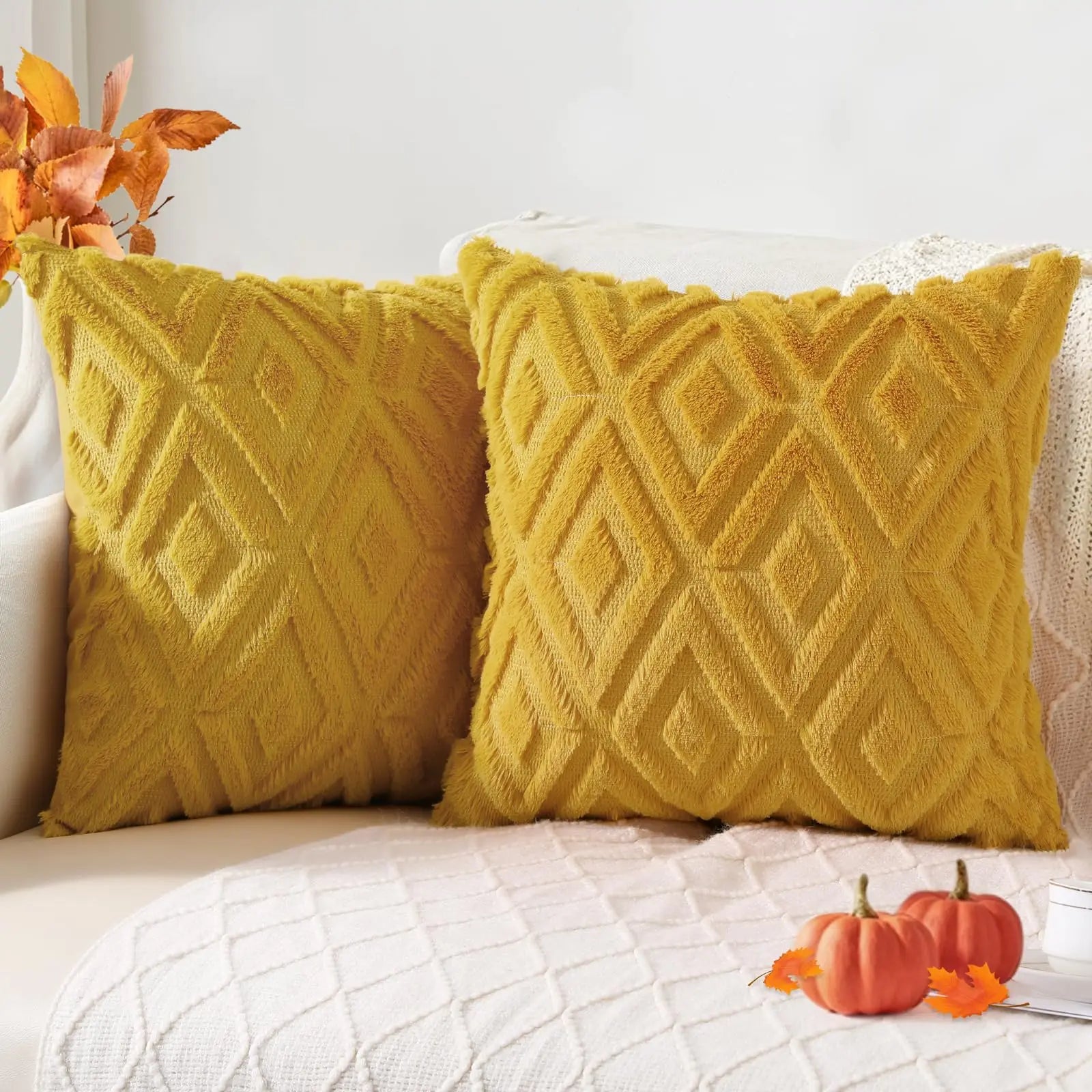 Velvet Throw Pillow Cover Set – 2 Pieces (45x45cm)