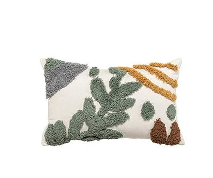Leaves Home Decor Cushion Cover – Tufted Plant Design